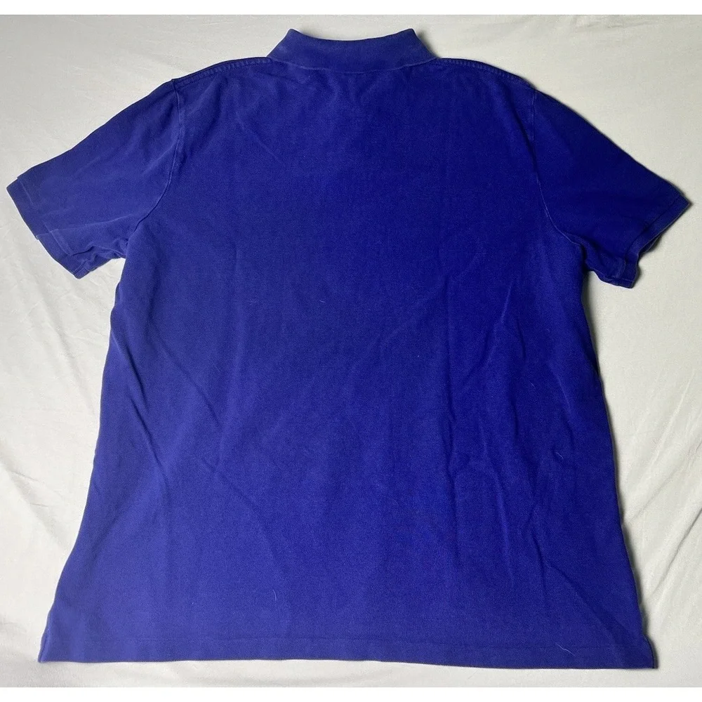 Polo Ralph Lauren Men's Cotton Polo Shirt XL Navy Blue Preppy Classic Fit Y2K
